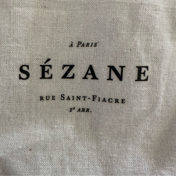 Sezane White Linen Drawstring Dust Bag - Picture 1 of 11